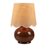 Modern European furniture - Scalloped Raffia Shade Table Lamp - www.oroa.com