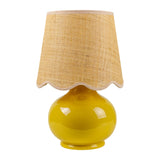Modern European furniture - Scalloped Raffia Shade Table Lamp - www.oroa.com
