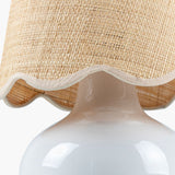 Modern European furniture - Scalloped Raffia Shade Table Lamp - www.oroa.com