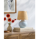 Modern European furniture - Scalloped Raffia Shade Table Lamp - www.oroa.com