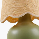 Modern European furniture - Scalloped Raffia Shade Table Lamp - www.oroa.com