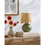 Modern European furniture - Scalloped Raffia Shade Table Lamp - www.oroa.com