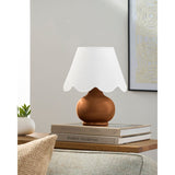 Modern European furniture - Scalloped Raffia Shade Table Lamp - www.oroa.com