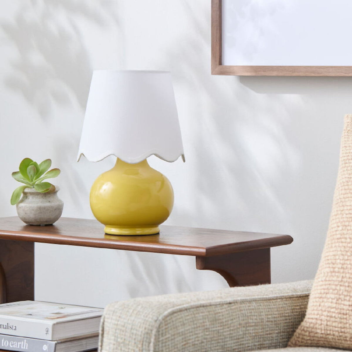 Modern European furniture - Scalloped Raffia Shade Table Lamp - www.oroa.com