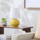 Modern European furniture - Scalloped Raffia Shade Table Lamp - www.oroa.com