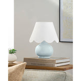 Modern European furniture - Scalloped Raffia Shade Table Lamp - www.oroa.com