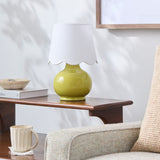 Modern European furniture - Scalloped Raffia Shade Table Lamp - www.oroa.com