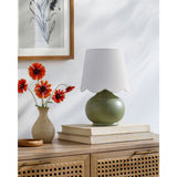 Modern European furniture - Scalloped Raffia Shade Table Lamp - www.oroa.com