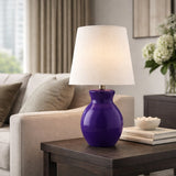 Modern European furniture - White Cotton Ceramic Table Lamp - www.oroa.com
