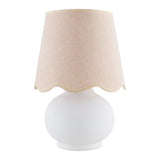 Modern European furniture - Glazed Ceramic Raffia Table Lamp - www.oroa.com