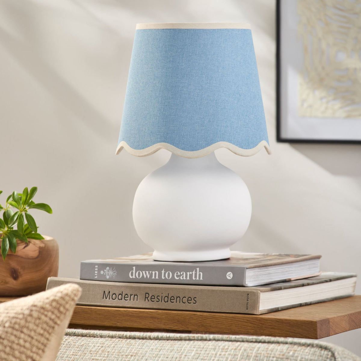 Modern European furniture - Glazed Ceramic Raffia Table Lamp - www.oroa.com