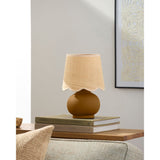 Modern European furniture - Beige Raffia Accent Table Lamp - www.oroa.com