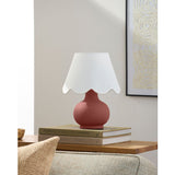 Modern European furniture - Scalloped Raffia Accent Table Lamp - www.oroa.com