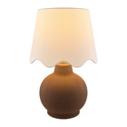 Modern European furniture - Wavy Linen Ceramic Table Lamp - www.oroa.com