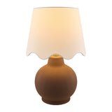 Modern European furniture - Wavy Linen Ceramic Table Lamp - www.oroa.com
