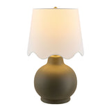 Modern European furniture - Wavy Linen Ceramic Table Lamp - www.oroa.com