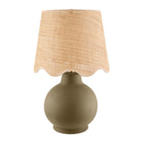 Modern European furniture - Wavy Linen Ceramic Table Lamp - www.oroa.com