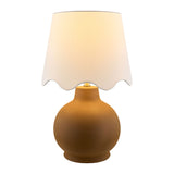 Modern European furniture - Wavy Linen Ceramic Table Lamp - www.oroa.com