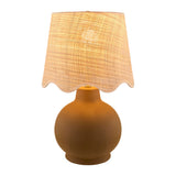 Modern European furniture - Wavy Linen Ceramic Table Lamp - www.oroa.com