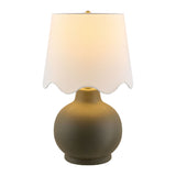 Modern European furniture - Wavy Linen Ceramic Table Lamp - www.oroa.com