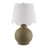 Modern European furniture - Wavy Linen Ceramic Table Lamp - www.oroa.com
