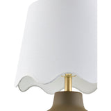 Modern European furniture - Wavy Linen Ceramic Table Lamp - www.oroa.com