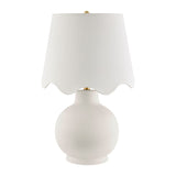 Modern European furniture - Wavy Linen Ceramic Table Lamp - www.oroa.com