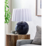 Modern European furniture - Scalloped White Fabric Table Lamp - www.oroa.com