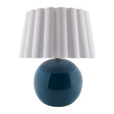 Modern European furniture - Scalloped White Fabric Table Lamp - www.oroa.com