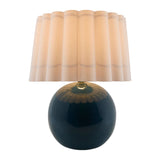 Modern European furniture - Scalloped White Fabric Table Lamp - www.oroa.com