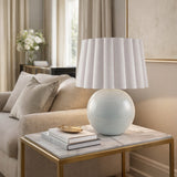 Modern European furniture - Scalloped White Fabric Table Lamp - www.oroa.com
