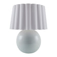 Modern European furniture - Scalloped White Fabric Table Lamp - www.oroa.com