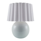 Modern European furniture - Scalloped White Fabric Table Lamp - www.oroa.com