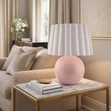Modern European furniture - Scalloped White Fabric Table Lamp - www.oroa.com