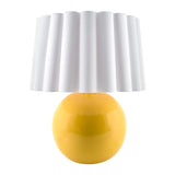 Modern European furniture - Scalloped White Fabric Table Lamp - www.oroa.com