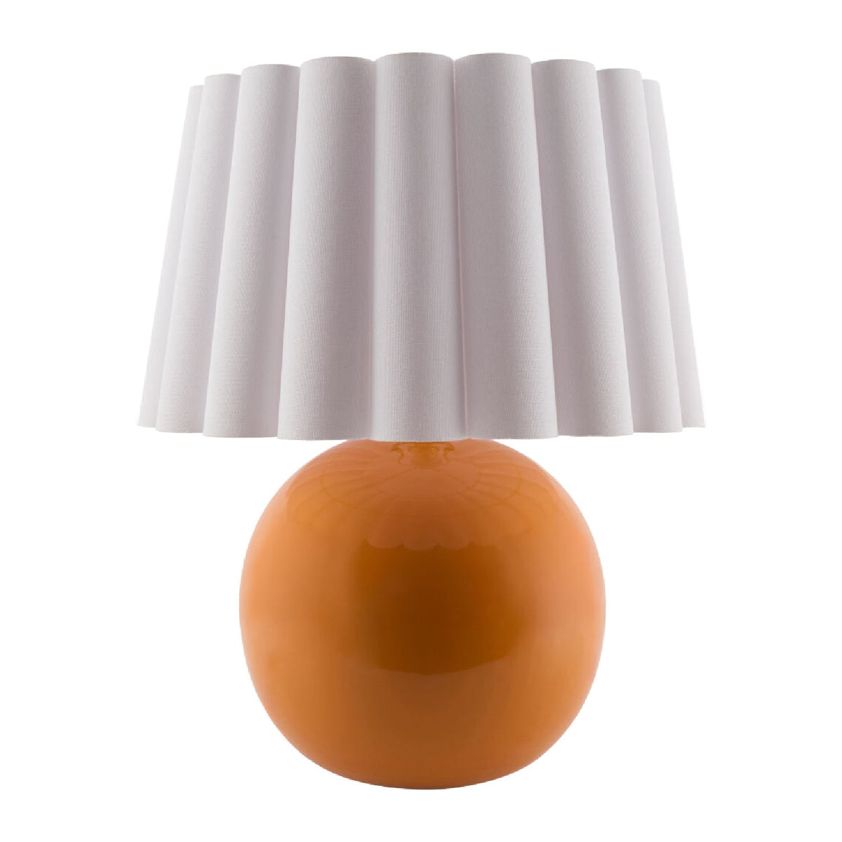 Modern European furniture - Scalloped White Fabric Table Lamp - www.oroa.com