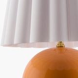 Modern European furniture - Scalloped White Fabric Table Lamp - www.oroa.com