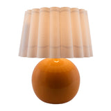 Modern European furniture - Scalloped White Fabric Table Lamp - www.oroa.com