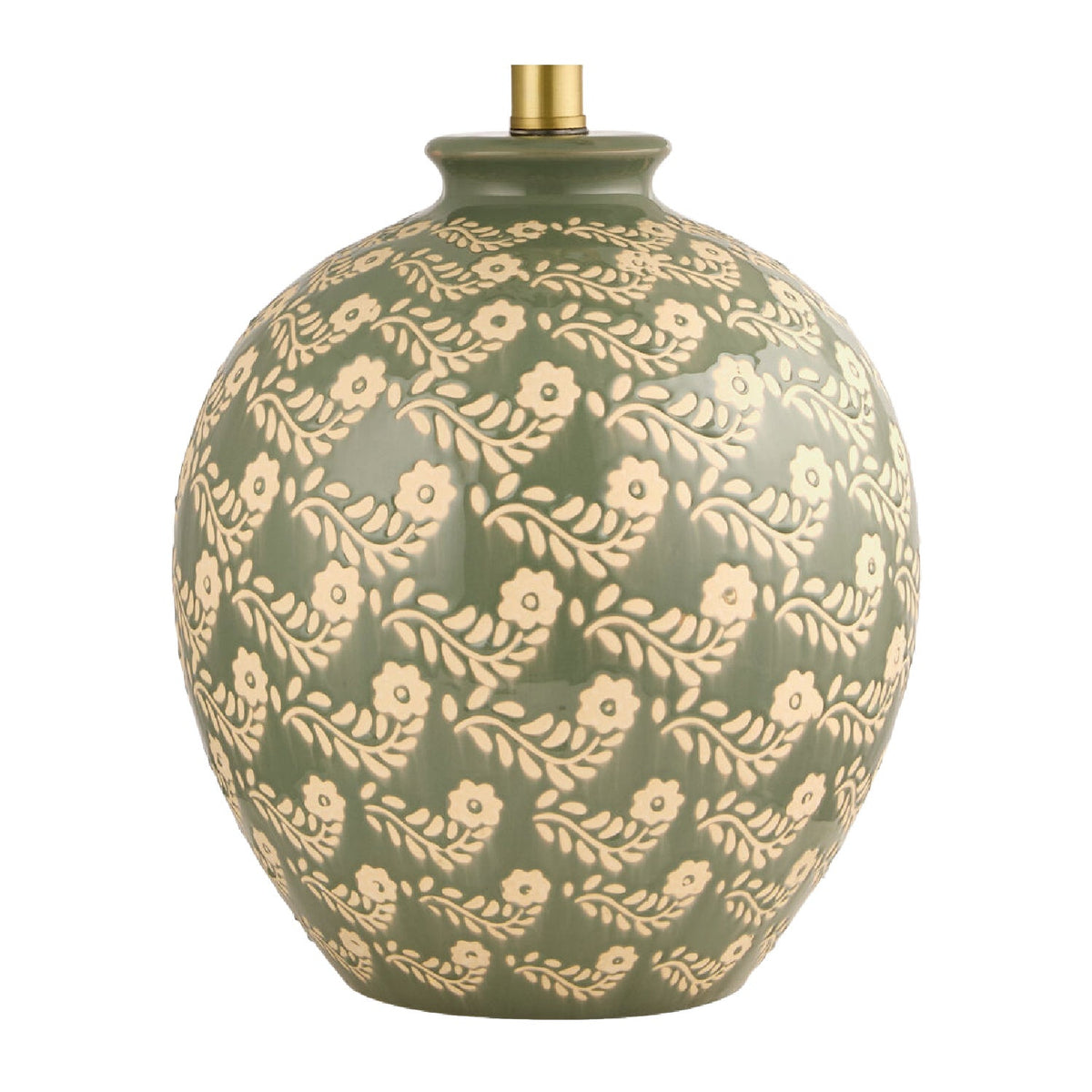 Modern European furniture - Green Ceramics Floral Table Lamp - www.oroa.com