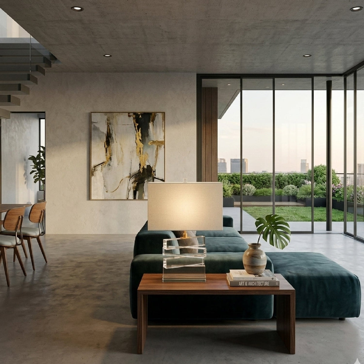 Modern European furniture - Clear Crystal Accent Table Lamp - www.oroa.com