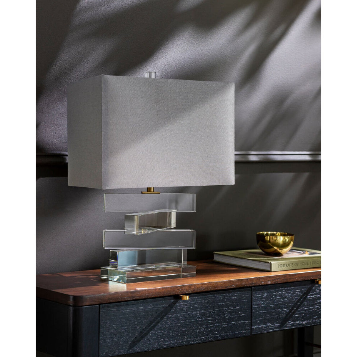 Modern European furniture - Clear Crystal Accent Table Lamp - www.oroa.com
