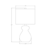Modern European furniture - Glazed Black Ceramic Table Lamp - www.oroa.com