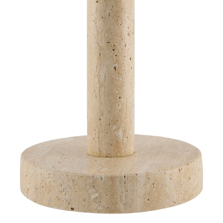 Modern European furniture - Cream Travertine Accent Table Lamp - www.oroa.com