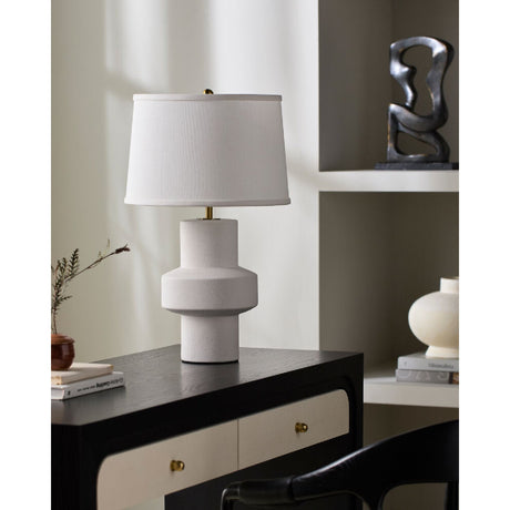 Modern European furniture - White Ceramic Modern Table Lamp - www.oroa.com