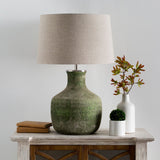 Modern European furniture - Sandblasted Green Glass Table Lamp - www.oroa.com