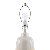 Modern European furniture - Glazed White Ceramic Table Lamp - www.oroa.com