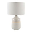 Modern European furniture - Glazed White Ceramic Table Lamp - www.oroa.com