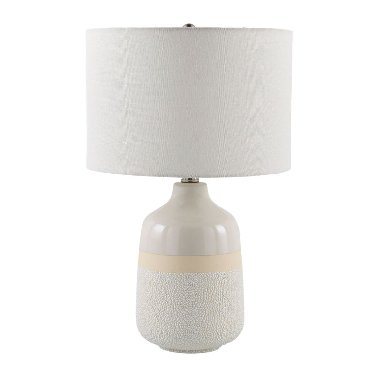 Modern European furniture - Glazed White Ceramic Table Lamp - www.oroa.com