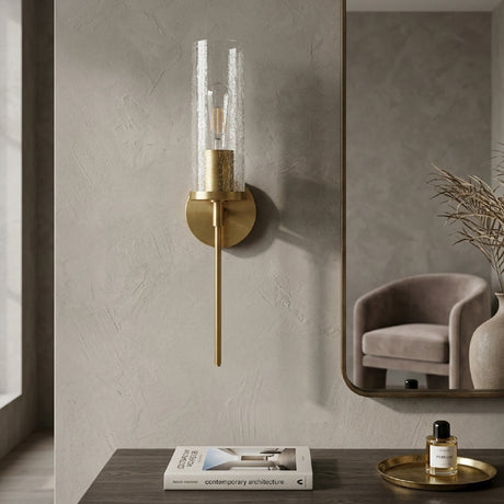 Modern European furniture - Clear Glass Tube Wall Lamp - www.oroa.com