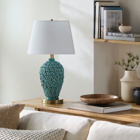 Modern European furniture - Green Ceramic Rose Table Lamp - www.oroa.com
